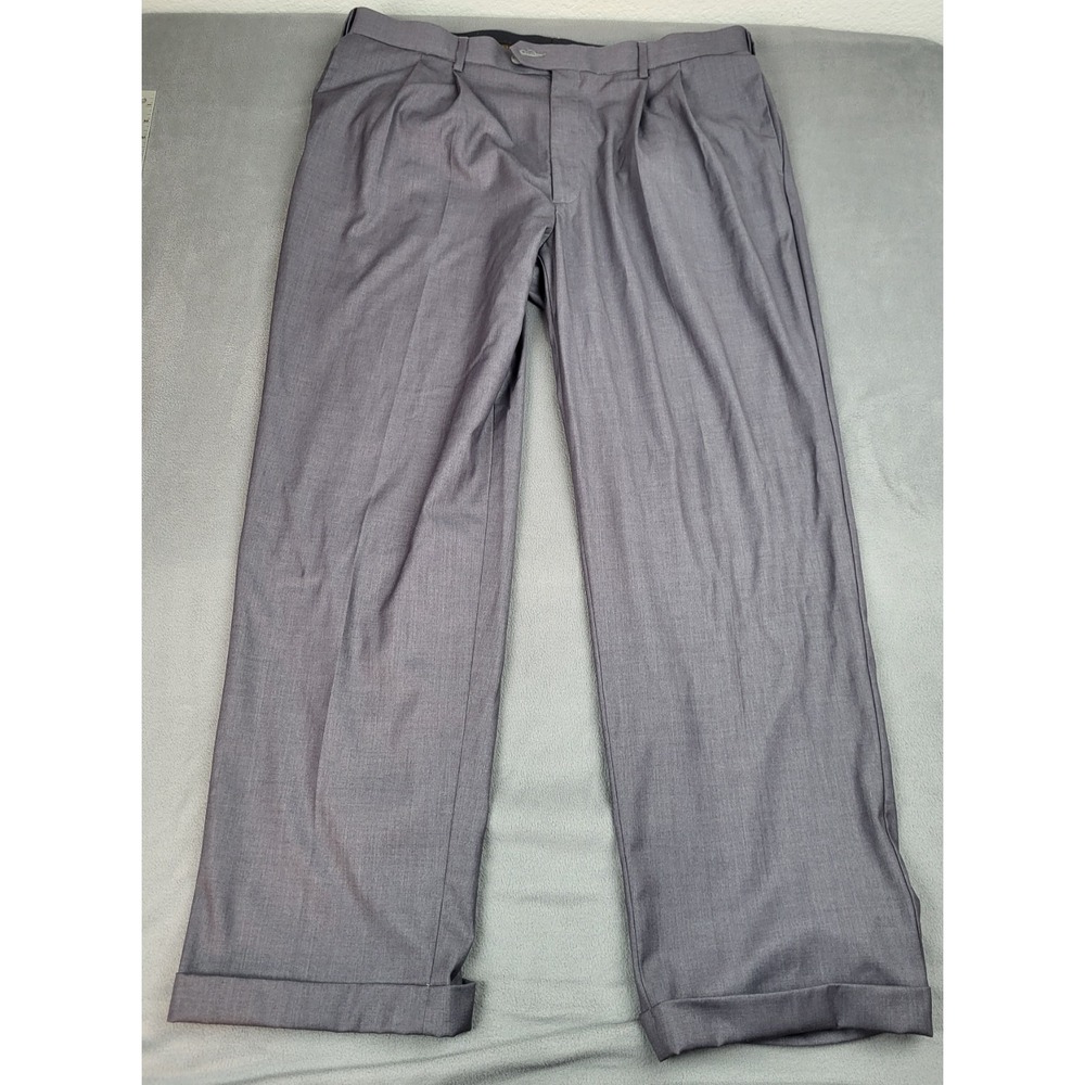 Savane Cuffed‎ And Hemmed Pants Mens 38 30 Gray Lightweight Baggy Pleated Latch